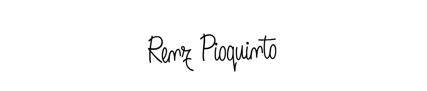 This is the best signature style for the Renz Pioquinto name. Also you like these signature font (Angelique-Rose-font-FFP). Mix name signature. Renz Pioquinto signature style 5 images and pictures png