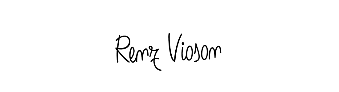 if you are searching for the best signature style for your name Renz Vioson. so please give up your signature search. here we have designed multiple signature styles  using Angelique-Rose-font-FFP. Renz Vioson signature style 5 images and pictures png