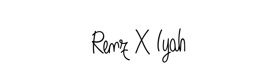 if you are searching for the best signature style for your name Renz X Iyah. so please give up your signature search. here we have designed multiple signature styles  using Angelique-Rose-font-FFP. Renz X Iyah signature style 5 images and pictures png