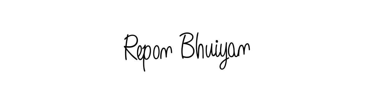 The best way (Angelique-Rose-font-FFP) to make a short signature is to pick only two or three words in your name. The name Repon Bhuiyan include a total of six letters. For converting this name. Repon Bhuiyan signature style 5 images and pictures png