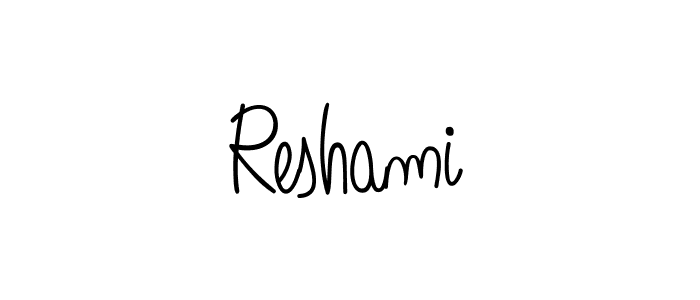 if you are searching for the best signature style for your name Reshami. so please give up your signature search. here we have designed multiple signature styles  using Angelique-Rose-font-FFP. Reshami signature style 5 images and pictures png