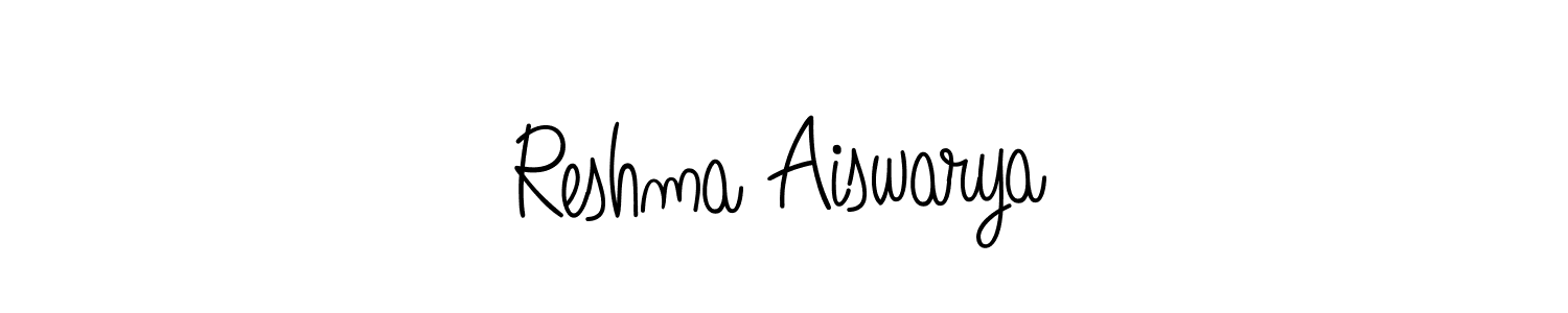 Also we have Reshma Aiswarya name is the best signature style. Create professional handwritten signature collection using Angelique-Rose-font-FFP autograph style. Reshma Aiswarya signature style 5 images and pictures png