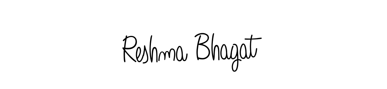 The best way (Angelique-Rose-font-FFP) to make a short signature is to pick only two or three words in your name. The name Reshma Bhagat include a total of six letters. For converting this name. Reshma Bhagat signature style 5 images and pictures png