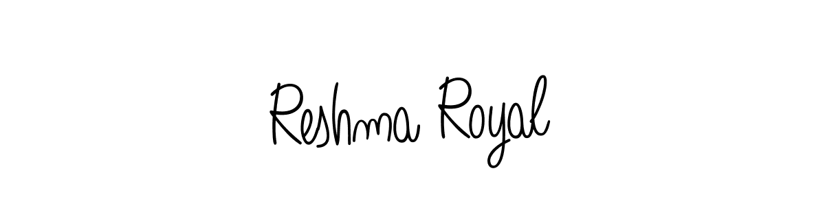 The best way (Angelique-Rose-font-FFP) to make a short signature is to pick only two or three words in your name. The name Reshma Royal include a total of six letters. For converting this name. Reshma Royal signature style 5 images and pictures png