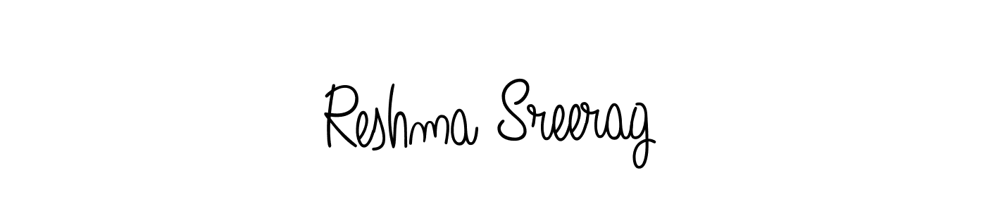 How to make Reshma Sreerag name signature. Use Angelique-Rose-font-FFP style for creating short signs online. This is the latest handwritten sign. Reshma Sreerag signature style 5 images and pictures png