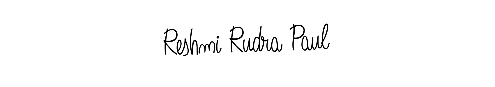 The best way (Angelique-Rose-font-FFP) to make a short signature is to pick only two or three words in your name. The name Reshmi Rudra Paul include a total of six letters. For converting this name. Reshmi Rudra Paul signature style 5 images and pictures png