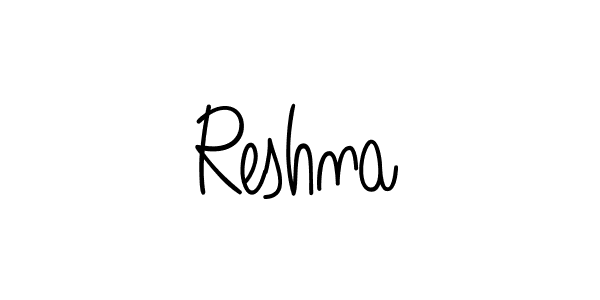 Make a beautiful signature design for name Reshna. With this signature (Angelique-Rose-font-FFP) style, you can create a handwritten signature for free. Reshna signature style 5 images and pictures png