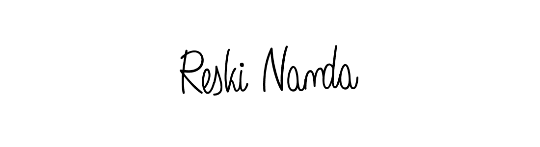 How to make Reski Nanda signature? Angelique-Rose-font-FFP is a professional autograph style. Create handwritten signature for Reski Nanda name. Reski Nanda signature style 5 images and pictures png