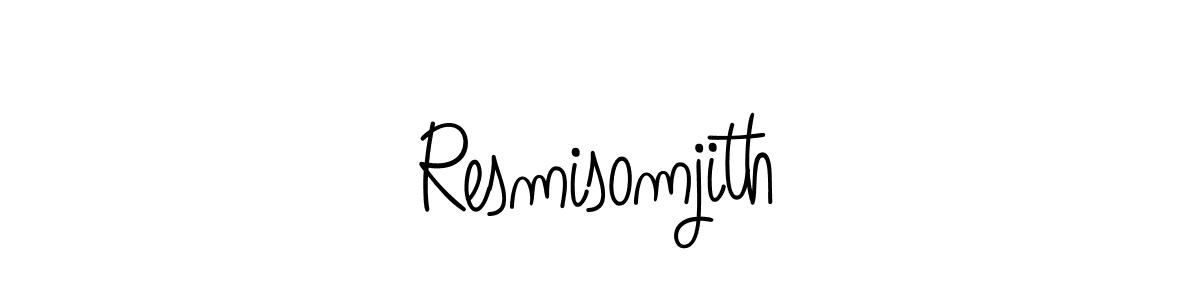 Make a beautiful signature design for name Resmisomjith. With this signature (Angelique-Rose-font-FFP) style, you can create a handwritten signature for free. Resmisomjith signature style 5 images and pictures png