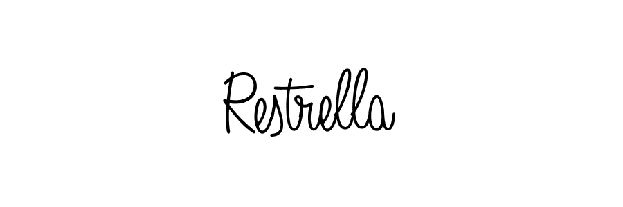 How to make Restrella name signature. Use Angelique-Rose-font-FFP style for creating short signs online. This is the latest handwritten sign. Restrella signature style 5 images and pictures png