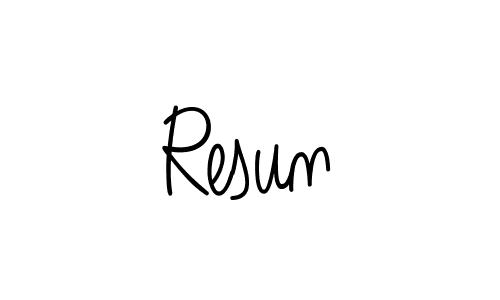 Also You can easily find your signature by using the search form. We will create Resun name handwritten signature images for you free of cost using Angelique-Rose-font-FFP sign style. Resun signature style 5 images and pictures png