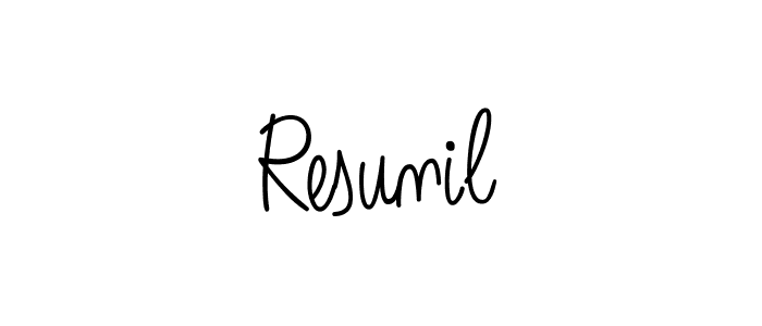 Make a beautiful signature design for name Resunil. Use this online signature maker to create a handwritten signature for free. Resunil signature style 5 images and pictures png
