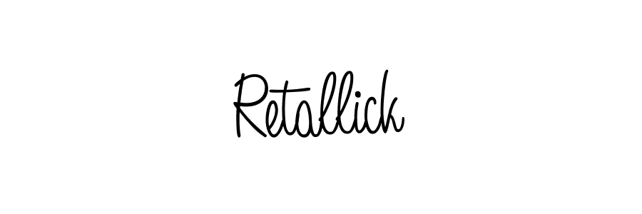 Design your own signature with our free online signature maker. With this signature software, you can create a handwritten (Angelique-Rose-font-FFP) signature for name Retallick. Retallick signature style 5 images and pictures png