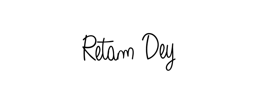 Use a signature maker to create a handwritten signature online. With this signature software, you can design (Angelique-Rose-font-FFP) your own signature for name Retam Dey. Retam Dey signature style 5 images and pictures png