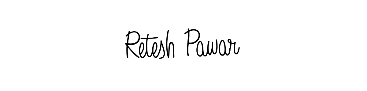 Make a beautiful signature design for name Retesh Pawar. With this signature (Angelique-Rose-font-FFP) style, you can create a handwritten signature for free. Retesh Pawar signature style 5 images and pictures png