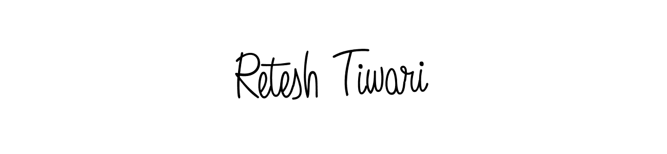 The best way (Angelique-Rose-font-FFP) to make a short signature is to pick only two or three words in your name. The name Retesh Tiwari include a total of six letters. For converting this name. Retesh Tiwari signature style 5 images and pictures png
