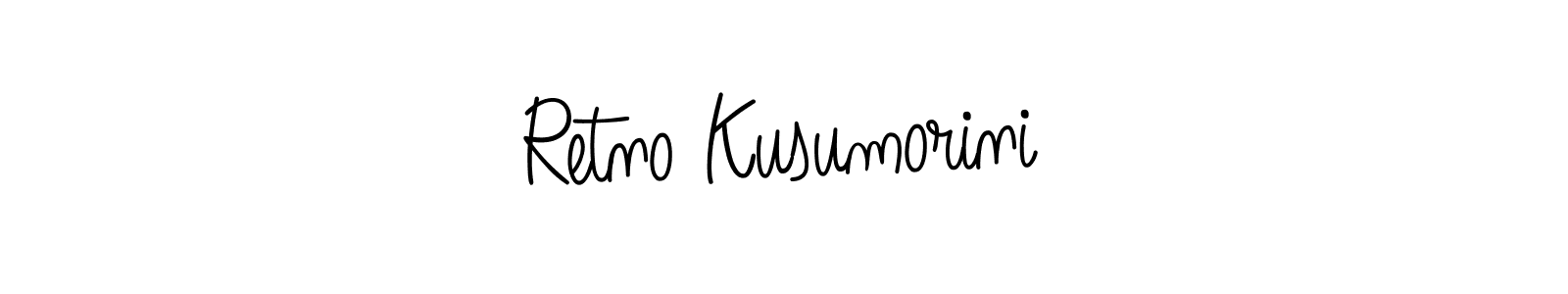 How to make Retno Kusumorini name signature. Use Angelique-Rose-font-FFP style for creating short signs online. This is the latest handwritten sign. Retno Kusumorini signature style 5 images and pictures png