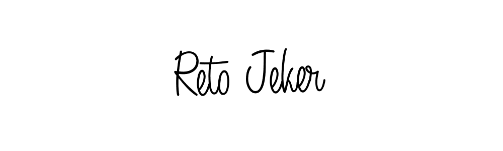 How to make Reto Jeker name signature. Use Angelique-Rose-font-FFP style for creating short signs online. This is the latest handwritten sign. Reto Jeker signature style 5 images and pictures png