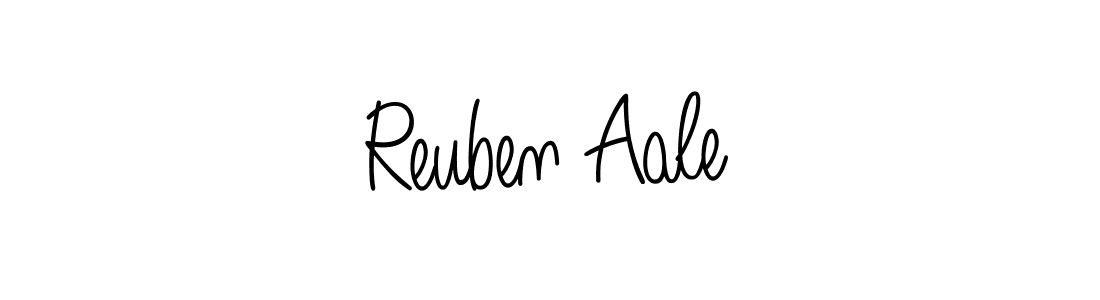 Make a beautiful signature design for name Reuben Aale. With this signature (Angelique-Rose-font-FFP) style, you can create a handwritten signature for free. Reuben Aale signature style 5 images and pictures png
