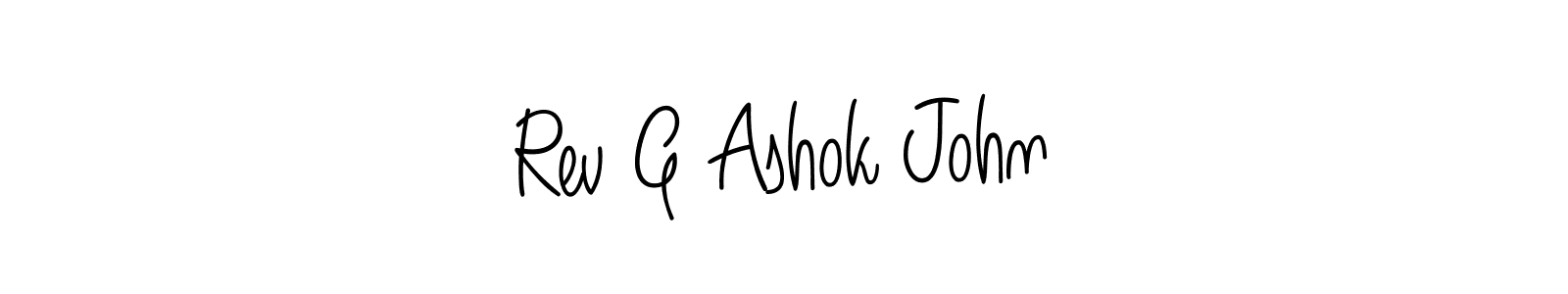 Make a beautiful signature design for name Rev G Ashok John. With this signature (Angelique-Rose-font-FFP) style, you can create a handwritten signature for free. Rev G Ashok John signature style 5 images and pictures png