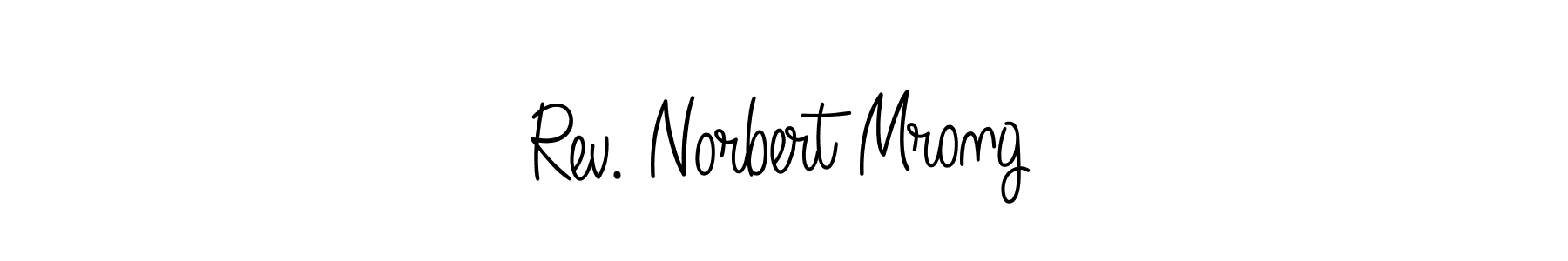 You should practise on your own different ways (Angelique-Rose-font-FFP) to write your name (Rev. Norbert Mrong) in signature. don't let someone else do it for you. Rev. Norbert Mrong signature style 5 images and pictures png