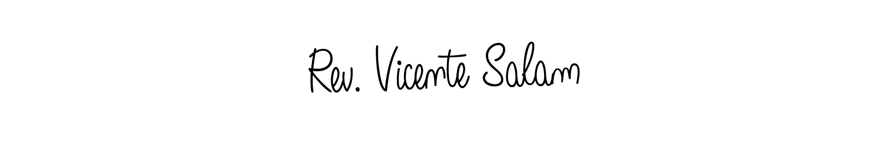 Make a beautiful signature design for name Rev. Vicente Salam. With this signature (Angelique-Rose-font-FFP) style, you can create a handwritten signature for free. Rev. Vicente Salam signature style 5 images and pictures png