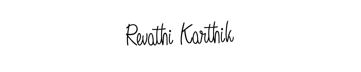 How to make Revathi Karthik signature? Angelique-Rose-font-FFP is a professional autograph style. Create handwritten signature for Revathi Karthik name. Revathi Karthik signature style 5 images and pictures png