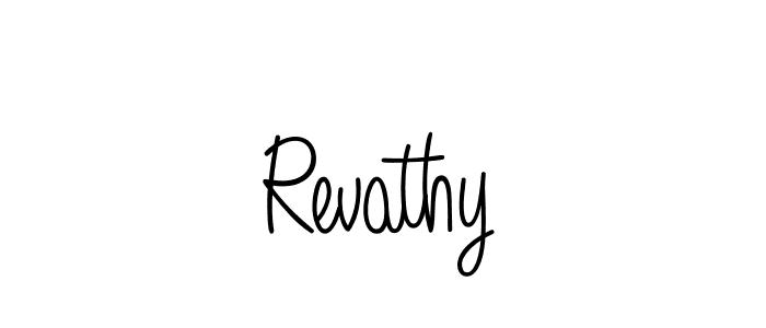 Use a signature maker to create a handwritten signature online. With this signature software, you can design (Angelique-Rose-font-FFP) your own signature for name Revathy. Revathy signature style 5 images and pictures png