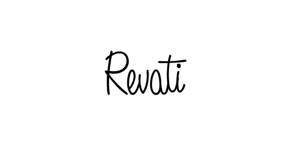 You should practise on your own different ways (Angelique-Rose-font-FFP) to write your name (Revati) in signature. don't let someone else do it for you. Revati signature style 5 images and pictures png