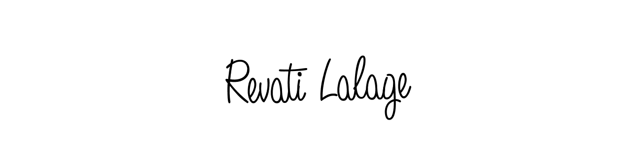 Design your own signature with our free online signature maker. With this signature software, you can create a handwritten (Angelique-Rose-font-FFP) signature for name Revati Lalage. Revati Lalage signature style 5 images and pictures png