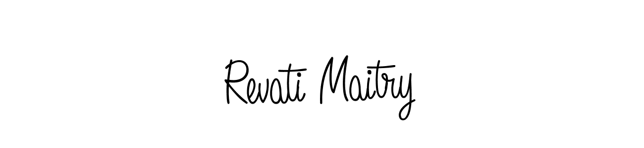 Use a signature maker to create a handwritten signature online. With this signature software, you can design (Angelique-Rose-font-FFP) your own signature for name Revati Maitry. Revati Maitry signature style 5 images and pictures png