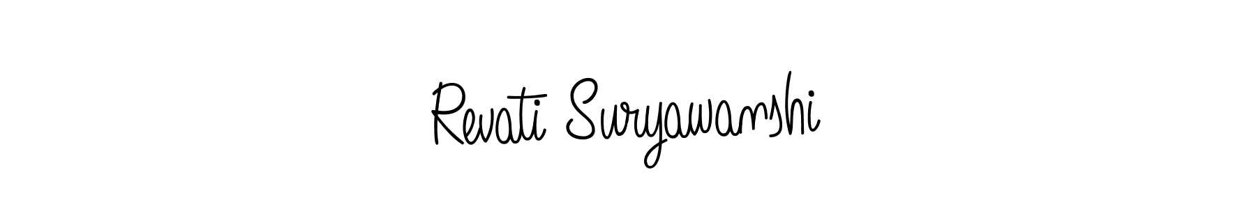Design your own signature with our free online signature maker. With this signature software, you can create a handwritten (Angelique-Rose-font-FFP) signature for name Revati Suryawanshi. Revati Suryawanshi signature style 5 images and pictures png