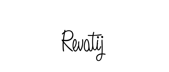 if you are searching for the best signature style for your name Revatij. so please give up your signature search. here we have designed multiple signature styles  using Angelique-Rose-font-FFP. Revatij signature style 5 images and pictures png