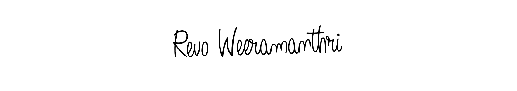 Also we have Revo Weeramanthri name is the best signature style. Create professional handwritten signature collection using Angelique-Rose-font-FFP autograph style. Revo Weeramanthri signature style 5 images and pictures png