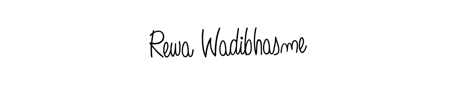 You can use this online signature creator to create a handwritten signature for the name Rewa Wadibhasme. This is the best online autograph maker. Rewa Wadibhasme signature style 5 images and pictures png