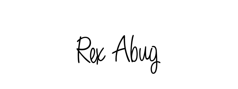 Use a signature maker to create a handwritten signature online. With this signature software, you can design (Angelique-Rose-font-FFP) your own signature for name Rex Abug. Rex Abug signature style 5 images and pictures png