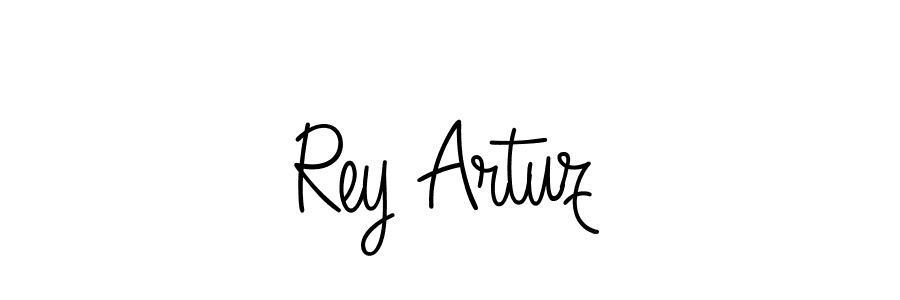 The best way (Angelique-Rose-font-FFP) to make a short signature is to pick only two or three words in your name. The name Rey Artuz include a total of six letters. For converting this name. Rey Artuz signature style 5 images and pictures png