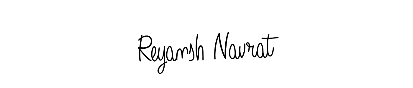 Also we have Reyansh Navrat name is the best signature style. Create professional handwritten signature collection using Angelique-Rose-font-FFP autograph style. Reyansh Navrat signature style 5 images and pictures png