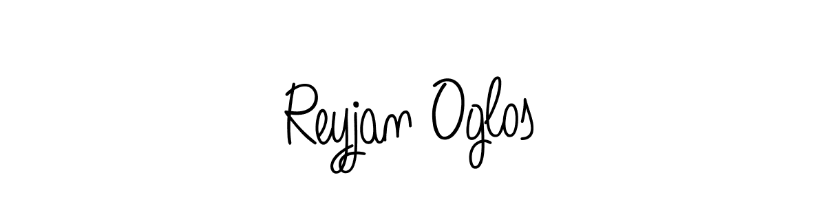 Use a signature maker to create a handwritten signature online. With this signature software, you can design (Angelique-Rose-font-FFP) your own signature for name Reyjan Oglos. Reyjan Oglos signature style 5 images and pictures png