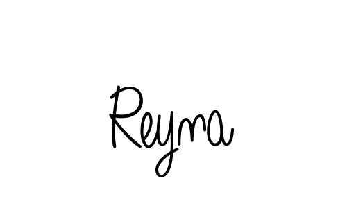 You should practise on your own different ways (Angelique-Rose-font-FFP) to write your name (Reyna) in signature. don't let someone else do it for you. Reyna signature style 5 images and pictures png