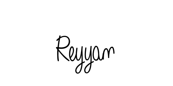 You should practise on your own different ways (Angelique-Rose-font-FFP) to write your name (Reyyan) in signature. don't let someone else do it for you. Reyyan signature style 5 images and pictures png