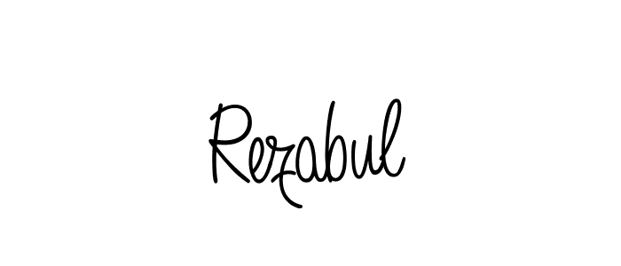 Design your own signature with our free online signature maker. With this signature software, you can create a handwritten (Angelique-Rose-font-FFP) signature for name Rezabul. Rezabul signature style 5 images and pictures png