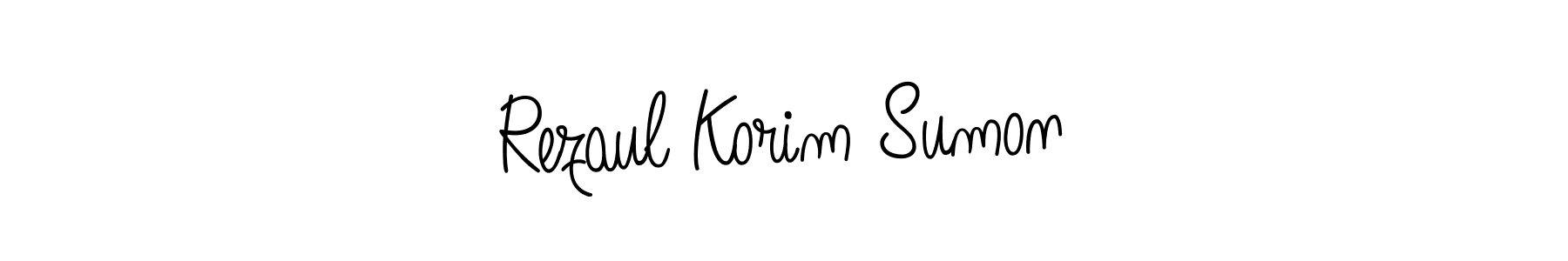 Make a beautiful signature design for name Rezaul Korim Sumon. With this signature (Angelique-Rose-font-FFP) style, you can create a handwritten signature for free. Rezaul Korim Sumon signature style 5 images and pictures png