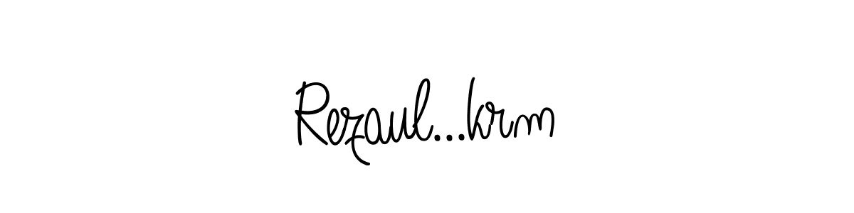 How to make Rezaul...krm name signature. Use Angelique-Rose-font-FFP style for creating short signs online. This is the latest handwritten sign. Rezaul...krm signature style 5 images and pictures png