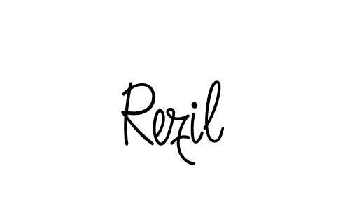 Create a beautiful signature design for name Rezil. With this signature (Angelique-Rose-font-FFP) fonts, you can make a handwritten signature for free. Rezil signature style 5 images and pictures png