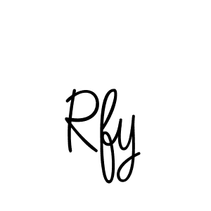 You should practise on your own different ways (Angelique-Rose-font-FFP) to write your name (Rfy) in signature. don't let someone else do it for you. Rfy signature style 5 images and pictures png