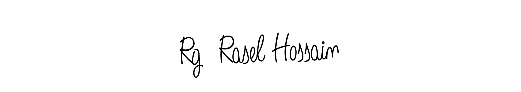 Design your own signature with our free online signature maker. With this signature software, you can create a handwritten (Angelique-Rose-font-FFP) signature for name Rg  Rasel Hossain. Rg  Rasel Hossain signature style 5 images and pictures png