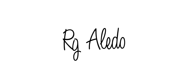 How to make Rg Aledo signature? Angelique-Rose-font-FFP is a professional autograph style. Create handwritten signature for Rg Aledo name. Rg Aledo signature style 5 images and pictures png