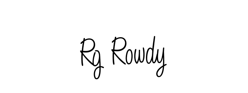 Design your own signature with our free online signature maker. With this signature software, you can create a handwritten (Angelique-Rose-font-FFP) signature for name Rg Rowdy. Rg Rowdy signature style 5 images and pictures png