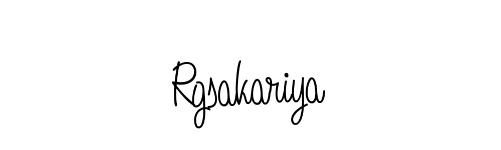 Use a signature maker to create a handwritten signature online. With this signature software, you can design (Angelique-Rose-font-FFP) your own signature for name Rgsakariya. Rgsakariya signature style 5 images and pictures png